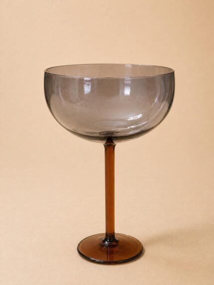Smoked Borosilicate Coupe Glass