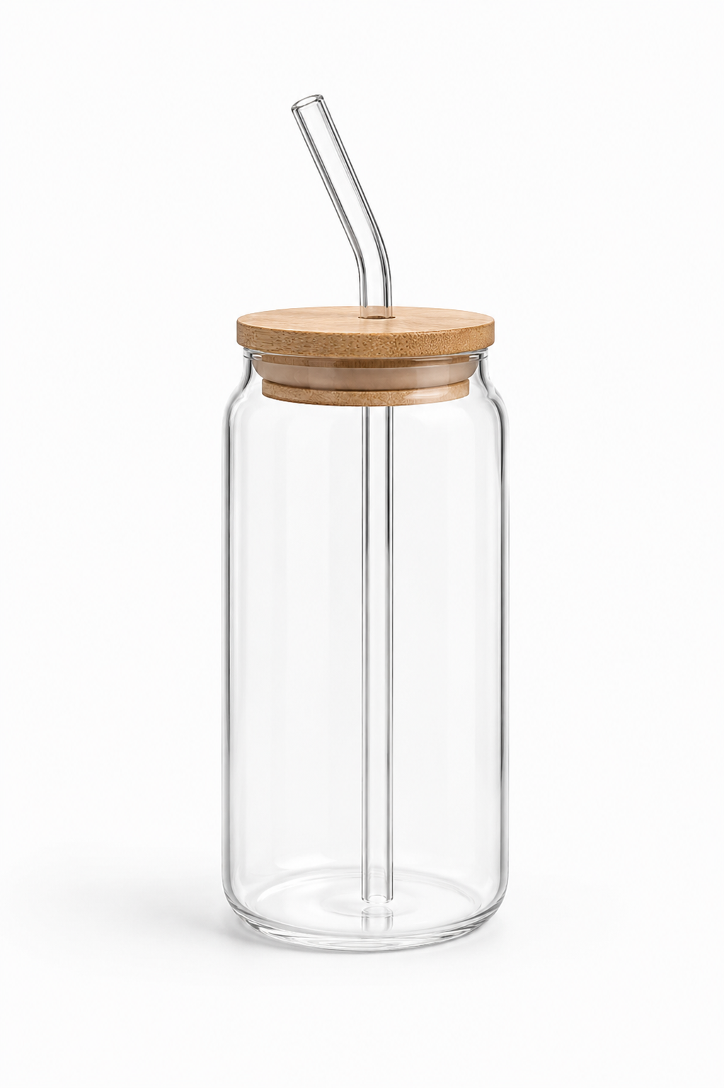 glass tumbler with straw and lid