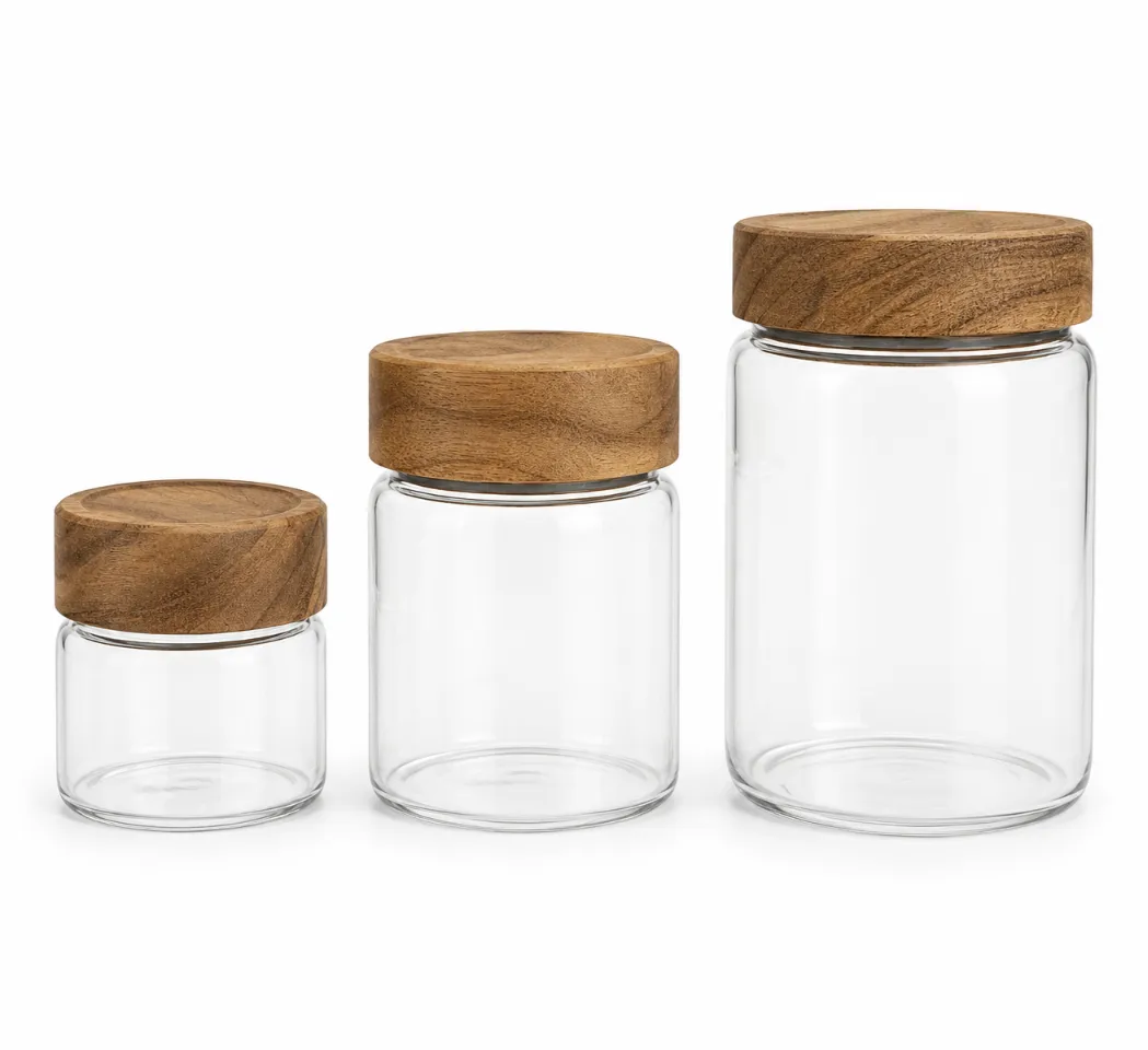 jar with wooden screw cap